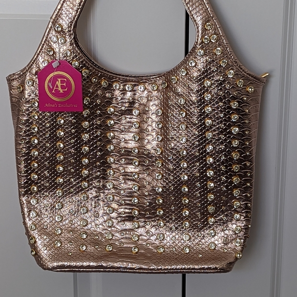 Beautiful Gold Rhinestone Embellished Purse - Picture 3 of 3
